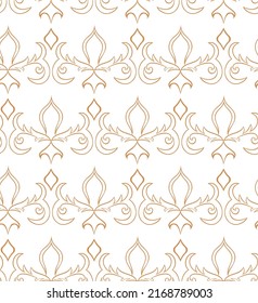 Patrón dorado ornamental sin fisuras para la decoración, impresión, papel pintado, fondo