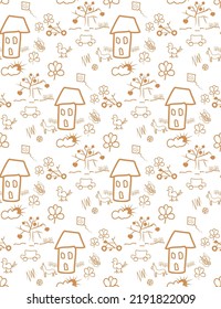 Golden ornamental seamless pattern for decor, print, wallpaper, background