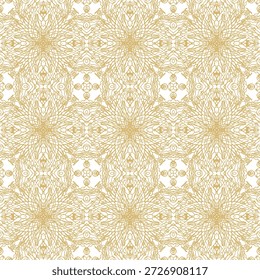  Patrón ornamental dorado del Vector inconsútil, estilo medieval, oriental