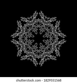 Golden ornamental vector composition on dark background