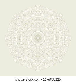 Golden ornamental vector rosette- mandala