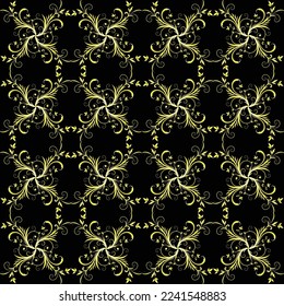 golden ornaments, design elements , golden decorative ornament. Vector illustration isolated on black background