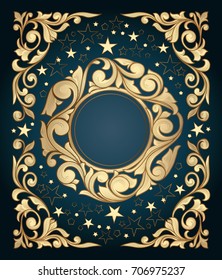 Golden ornate decorative background