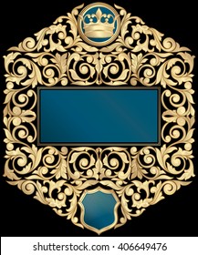 Golden ornate decorative design