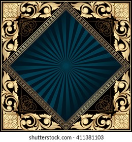 Golden ornate decorative design
