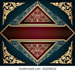 Golden ornate decorative design