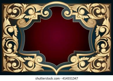 Golden ornate decorative design