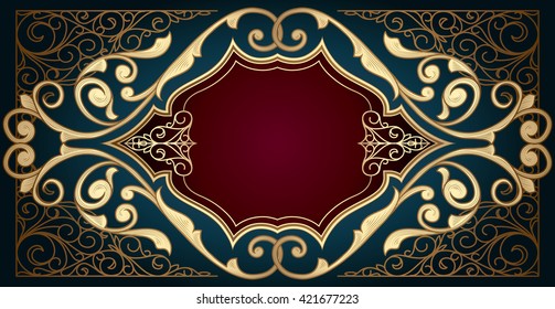 Golden ornate decorative design