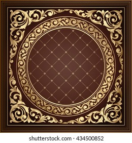 Golden ornate decorative design