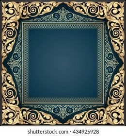Golden ornate decorative design