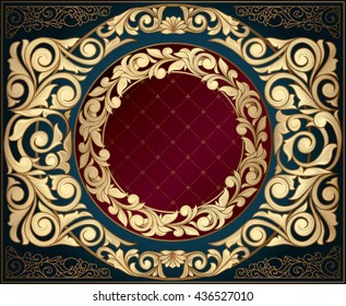 Golden ornate decorative design