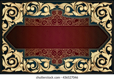Golden ornate decorative design
