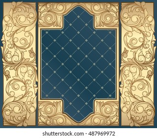 Golden ornate decorative design