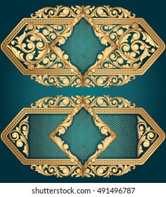 Golden ornate decorative design