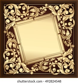 Golden ornate decorative design