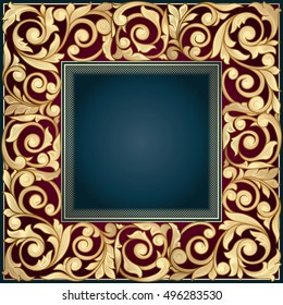 Golden ornate decorative design