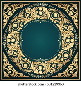 Golden ornate decorative design
