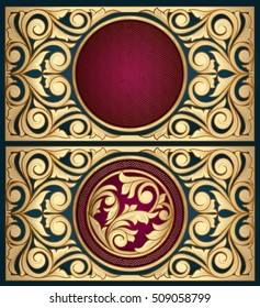 Golden ornate decorative design