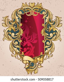 Golden ornate decorative design