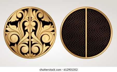 Golden ornate decorative design