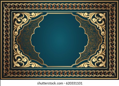 Golden ornate decorative design