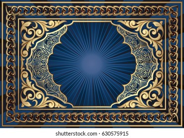 Golden ornate decorative design