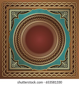 Golden ornate decorative design
