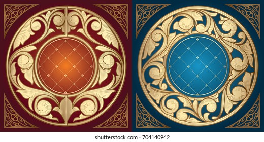 Golden ornate decorative design