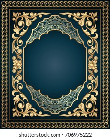 Golden ornate decorative design