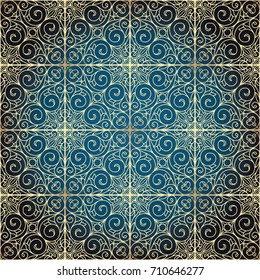 Golden ornate decorative pattern