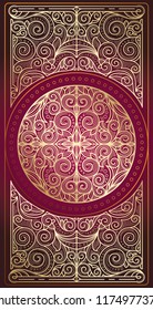 Golden ornate decorative vintage design