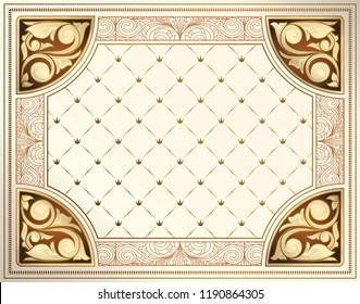 Golden ornate decorative vintage design