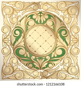Golden ornate decorative vintage design