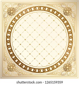 Golden ornate decorative vintage design