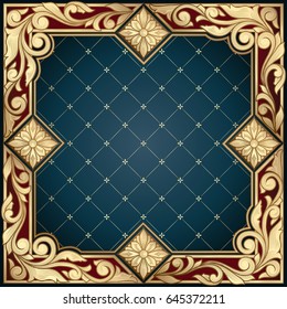 Golden ornate decorative vintage design