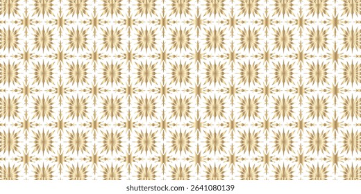 Golden Ornate Tile Pattern, vector background