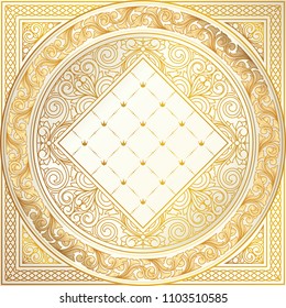 Golden ornate vintage decorative design