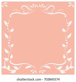 Golden outline floral border. Lace illustration for invitations and greeting cards.
Decorative line art frame for design template. Elegant vector element for design in Eastern style, place for text. 
