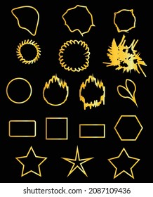 Ilustración de diseño de fondo de forma dorada