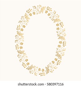 Golden oval wreath