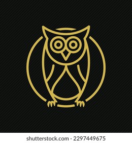 Golden owl logo in the form of a line. This logo symbolizes strength, intelligence, luxury, immortality and winner.
This logo can be used for company logos, product logos and others.