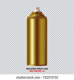 Golden Paint Aerosol Spray Metal Bottle Can, Graffiti, Deodorant, Household Chemicals, Poison.