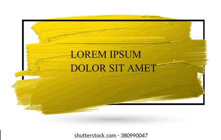 Golden paint background.Vector gold glitter banner.