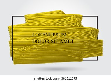 Golden paint background.Vector gold glitter banner.