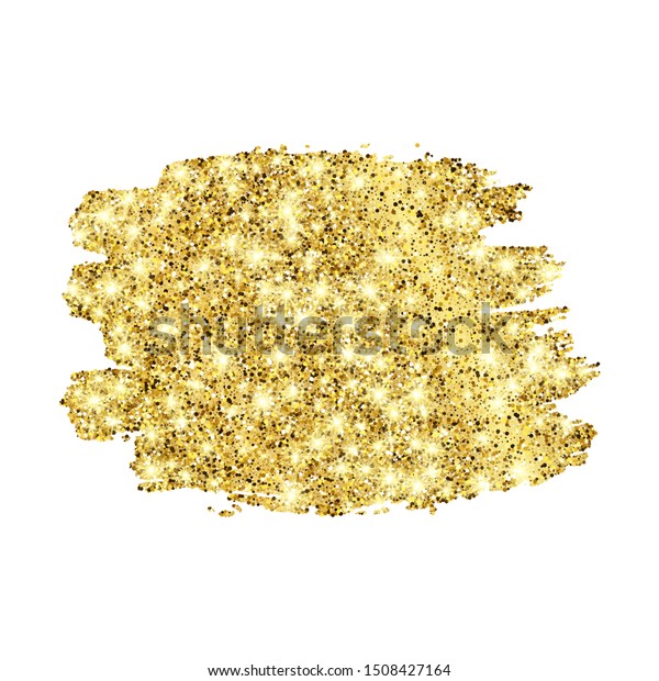 Golden Paint Glittering Backdrop On White Stock Vector Royalty