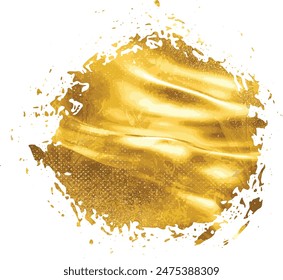 Golden paint Realistic brush. luxury gold Decorative glittering brush stroke. vector abstract for invitation, wedding or birthday card