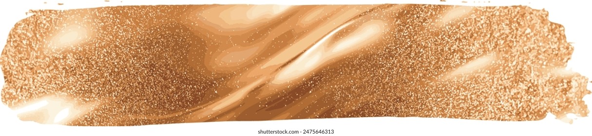 Golden paint Realistic brush. luxury gold Decorative glittering brush stroke. vector abstract for invitation, wedding or birthday card