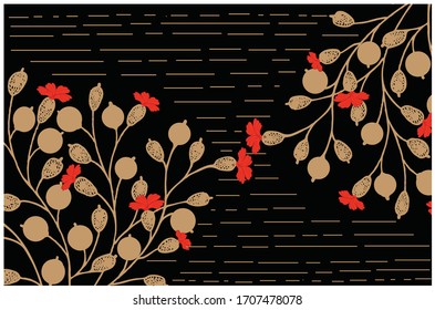 golden painting, background - vector