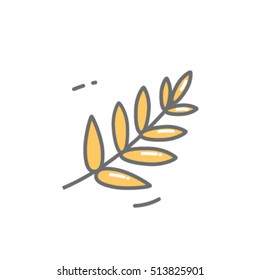 Golden palm vector illustration