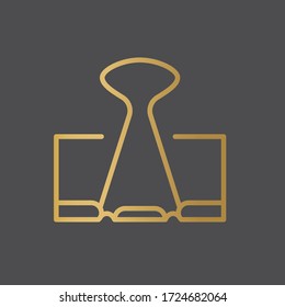 golden paper clip icon - vector illustration - Powered by Shutterstock - Get 15% off with code: PIKWIZARD15